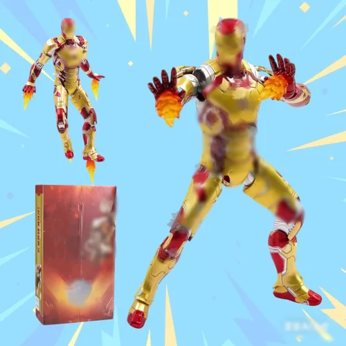 Miniatura 14 de LonullyMege MK46Ironman - Figuras de acción de 7 pulgadas, todas las articulaciones móviles, juguetes coleccionables, pintura metálica completa