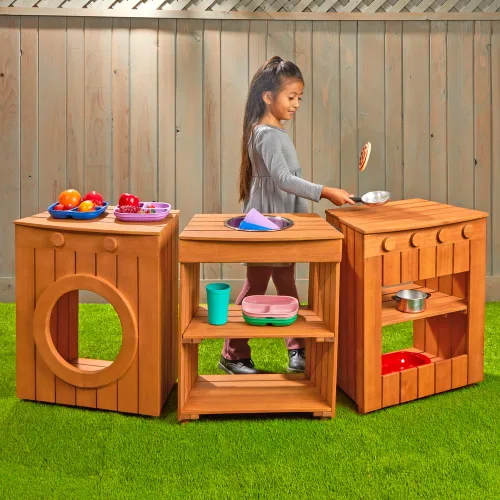 Miniatura 4 de Juego de cocina al aire libre, juego de cocina para niños, cocina de barro para niños, juego al aire libre, juego para niños al aire libre, casa