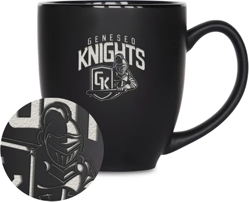 Miniatura 17 de Rico Industries - Taza de cerámica mate negra con grabado láser estándar de 15oz para NCAA (escuelas T & U) - Para bebidas calientes o frías