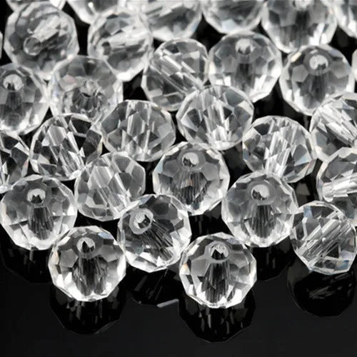 Miniatura 9 de 620 piezas de cuentas de cristal facetado Briolette, cuentas de rondelle azules facetas de 4 mm, 5 hebras, tamaño de agujero 1 mm, ideal para hacer