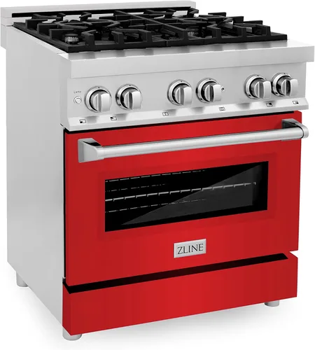 Miniatura 4 de ZLINE RA-RM-30 Rango de combustible dual Legacy de 30 pulgadas y 4.0 pies cúbicos con placa de gas de 4 quemadores y horno de convección eléctrico