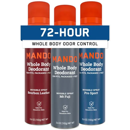Miniatura 11 de Mando Desodorante de cuerpo entero para hombres – Desodorante en aerosol invisible – Control de olores de 72 horas – Fórmula de baja irritación