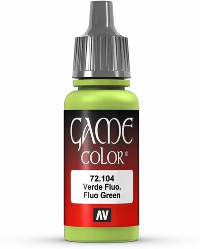 Vallejo - Game Color | Pintura verde fluorescente | Perfecta para aerografía y gran adhesión a figuritas y modelos a escala | 17 ml (0,58 fl.oz.)