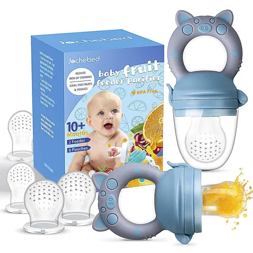 Miniatura 8 de Chupete alimentador de frutas para bebés, chupetes de dentición fresca, juguete mordedor de dentición de frutas para bebés de 3 a 24 meses, 6 bolsas