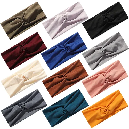 Artilady Paquete de 12 diademas bohemias para mujer, bandas elásticas suaves para yoga para niñas, entrenamiento, correr, deporte, envoltura para la