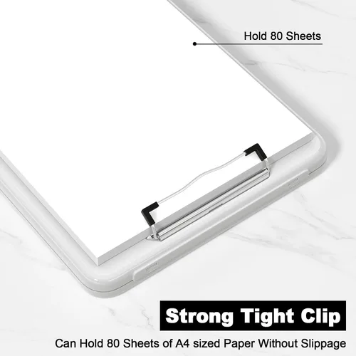 Miniatura 4 de Hongri Portapapeles con almacenamiento, 8.5 x 11 pulgadas, clip de enfermería, plegable para enfermeras, abogados, estudiantes, aula, oficina