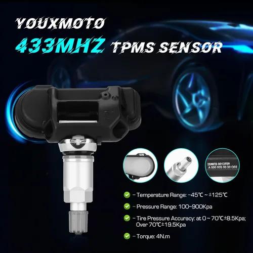 Miniatura 3 de Youxmoto Sensor TPMS de presión de neumáticos apto para Mercedes Benz B250 C230 C250 C250 C280 C300 C350 C63 AMG CL550 CL600 CL63 AMG CL65 AMG