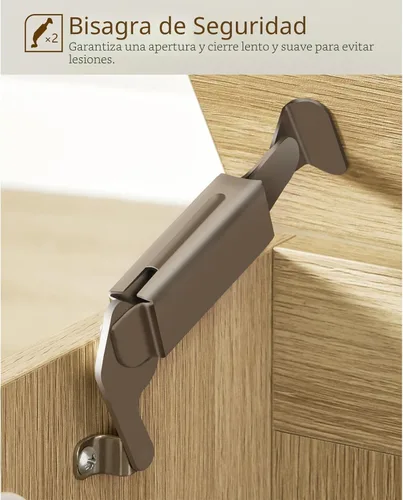 Miniatura 7 de usikey Cofre de almacenamiento de 39.4 pulgadas, caja de juguetes con 2 bisagras de seguridad, baúl de juguetes para dormitorio, banco