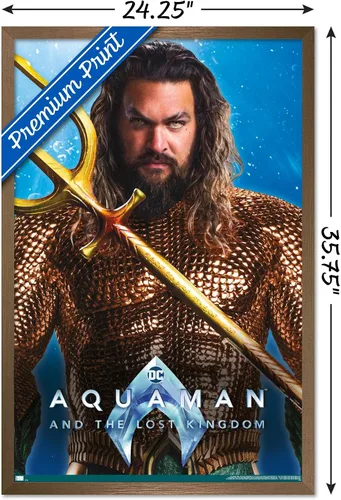 Miniatura 3 de Trends International DC Comics Movie Aquaman y el Reino Perdido - Póster de pared Aquaman de 34 pulgadas de largo x 22.4 pulgadas de ancho, versión