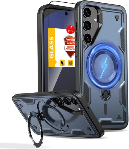 Miniatura 60 de Funda magnética para Google Pixel 9A compatible con cargador inalámbrico MagSafe, para Pixel 9A, funda de teléfono integrada de 360 °, con 2