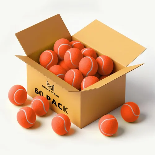 Miniatura 14 de Paquete de 60/120 pelotas de tenis, pelotas de tenis de entrenamiento, pelotas de juego de perros para mascotas, pelotas de tenis de práctica