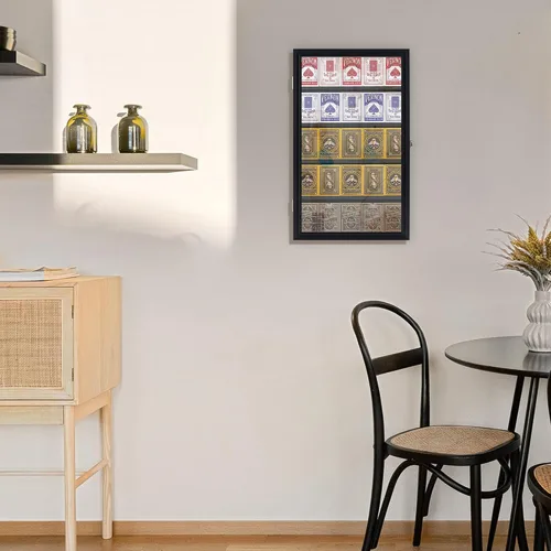 Miniatura 7 de The Playing Card Frame - Marco para 25 cubiertas con soporte para montaje en pared (acabado negro)