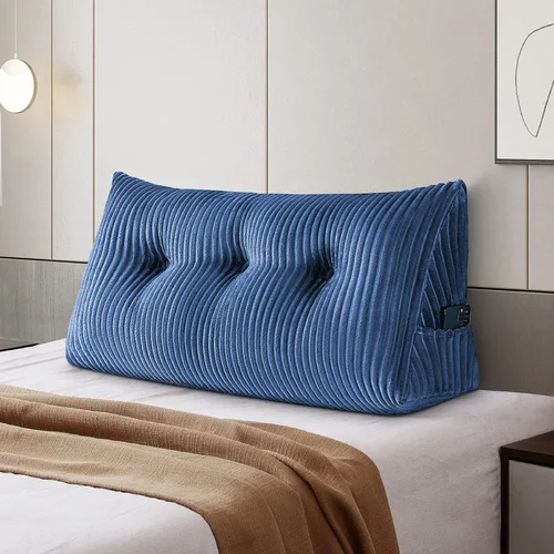 Miniatura 8 de Almohada Grande para Cabecero Almohada de Cuña para Cabecero Almohada de Descanso para Cama Almohada de Lectura Refuerzo Almohada Triangular