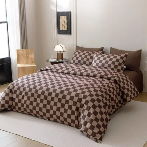 Miniatura 244 de CLOTHKNOW - Juego de edredón verde militar tamaño completo de 3 piezas, juego de ropa de cama verde oscuro, edredón suave con 2 fundas de almohada
