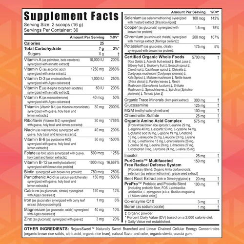 Miniatura 2 de Youngevity Beyond Tangy Tangerine 2.0 Citrus Peach Ultimate Complejo multivitamínico y mineral, hecho con alimentos naturales y integrales, 8,000