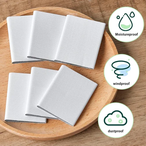 Miniatura 4 de QDiShi 6 sellos autoadhesivos para esquinas de puerta, sello de marco de puerta, burletes de espuma para protección contra corrientes de aire