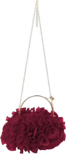 Miniatura 5 de Lanpet Bolsos de mano florales para mujer, bolso de noche de flores de satén, bolsos de fiesta de graduación