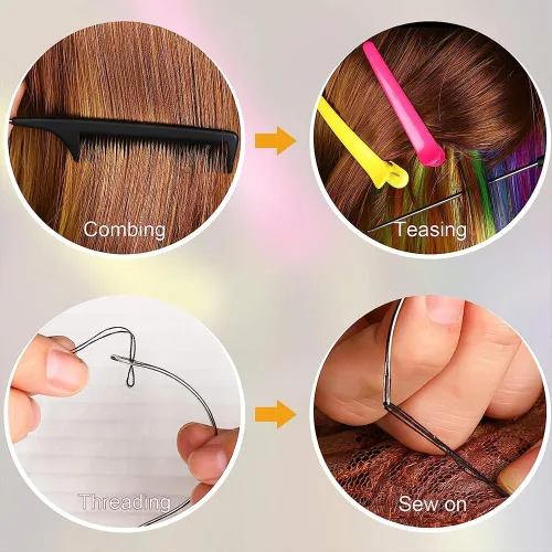 Miniatura 9 de GlamorDove 1500 yardas/rollo de hilo de nylon consolidado Kit de herramientas de hilo de coser a mano Hilo de unión de nylon Kit de herramientas