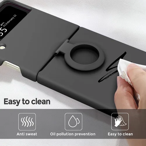Miniatura 4 de Funda delgada de goma para Samsung Galaxy Z Flip 4, funda de teléfono para z4 flip lanzada 2022 (SM-F721U, SM-F721U1), funda protectora a prueba