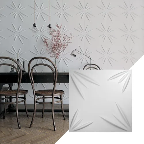 Ekena Millwork WP20X20INWH 19 5/8 pulgadas de ancho x 19 5/8 pulgadas de alto Inula EnduraWall Decorativo 3D Panel de Pared Cubre 2.67 pies cuadrados