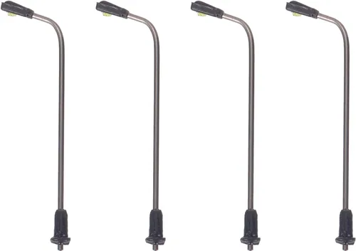Miniatura 9 de MECCANIXITY Modelo ferroviario LED farol lámparas poste luces blancas 1/50 escala 7.9 in 7.87 pulgadas 3V, paquete de 4