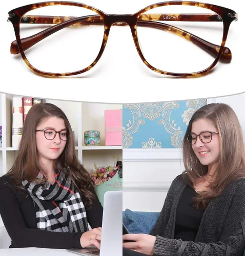 Miniatura 4 de LifeArt Lentes de bloqueo de luz azul, antifatiga ocular, anteojos de lectura para computadora, gafas de TV para hombres y mujeres 01_Nola_Tortoise