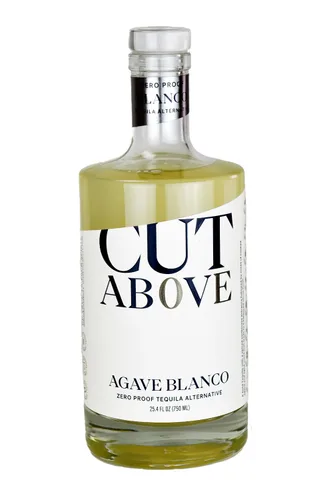 Cut Above Agave Blanco – Alternativa de tequila sin alcohol galardonada para margaritas y cócteles sin alcohol, alcohol sin prueba, 25.4 fl oz