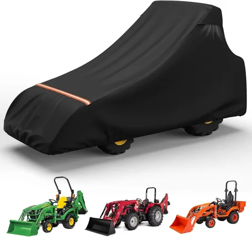 AKEfit Cubierta de tractor, cubiertas de tractor impermeables resistentes, 420D Oxford impermeable, a prueba de polvo, protección UV, cubierta