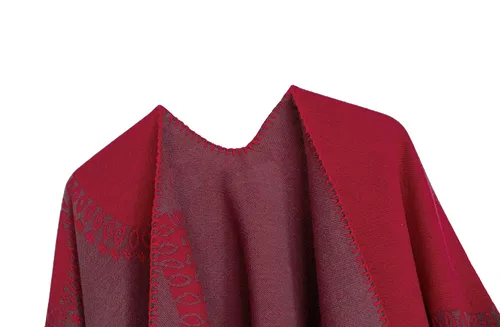 Miniatura 18 de Urban CoCo Poncho de colores para mujer, chal con frente abierto, color en bloques