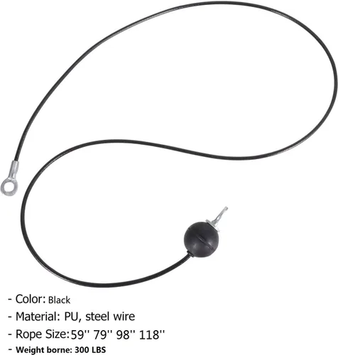 Miniatura 3 de Cable de Polea de Fitness, Accesorios de Reemplazo para Máquina de Cable, Accesorios de Polea de Cable para Gimnasio - Cuerda de Acero Resistente