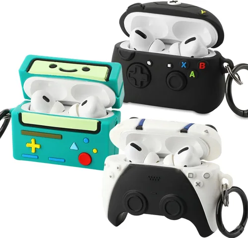 Miniatura 12 de [Paquete de 2] Gedicht para Airpods Pro, bonita funda de personajes de dibujos animados de AirPods Pro, diseño único, divertido y divertido Kawaii