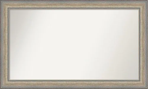 Miniatura 320 de Amanti Art Espejo de baño plateado para sobre fregadero, 28 x 47 pulgadas, espejo rectangular de plata imperial, marco de madera tradicional de gran