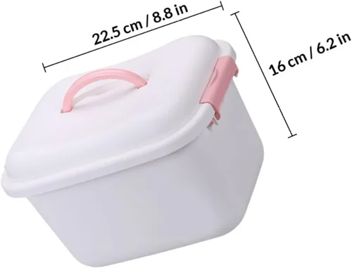 Miniatura 9 de Alipis Caja de plástico para medicina, gabinete de almacenamiento de medicamentos, caja de almacenamiento portátil, organizador de plástico