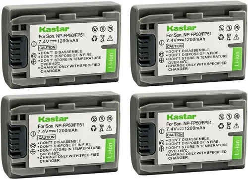 Miniatura 6 de Kastar Paquete de 1 batería NP-FP50 / NP-FP51 de 7.4 V 1200 mAh de repuesto para Sony DCR-HC40, DCR-HC41, DCR-HC42, DCR-HC43, DCR-HC44, DCR-HC46