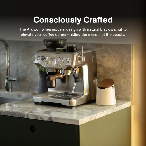 Miniatura 3 de CREMA Coffee Products Caja de Golpeo Arc Capacidad para 12–16 pastillas de espresso Construcción duradera resistente a las manchas con base Tapa