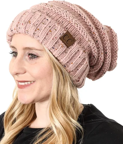 Miniatura 314 de Funky Junque Gorro de moda de punto trenzado de talla extragrande, grueso, abrigado, suave y holgado