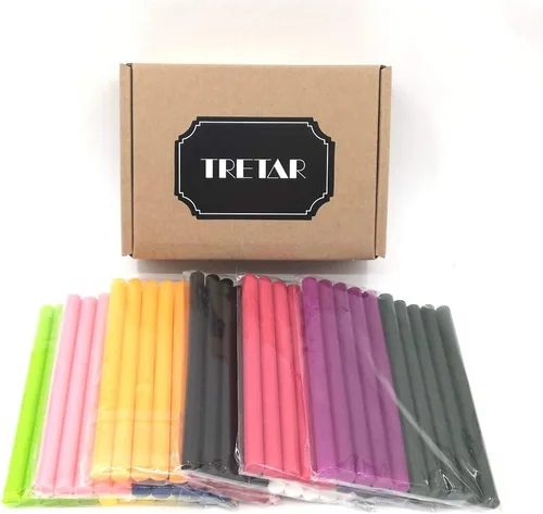 Miniatura 7 de Tretar - Barras de pegamento termofusible de colores, mini barras de pegamento caliente de colores para manualidades, bricolaje, reparación general