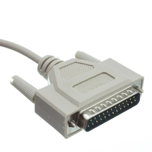 Miniatura 4 de CableWholesale Cable de módem nulo, cable serie DB9 hembra a DB25 macho, clasificación UL, 8 conductores, beige, DB9 hembra a DB25 macho cable