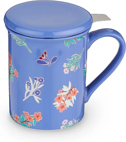 Miniatura 11 de Pinky Up Annette - Taza de té de hojas sueltas, taza de viaje de cerámica con infusor y tapa, para el trabajo, oficina, picnic, campamento, fiesta