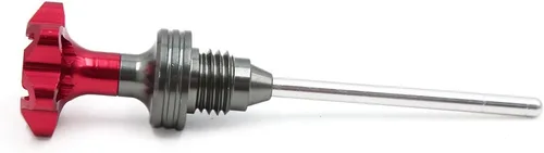 Miniatura 3 de uxcell Medidor de nivel de tanque de aceite de motocicleta de 4,1 pulgadas de longitud de tono dorado para motor GY6