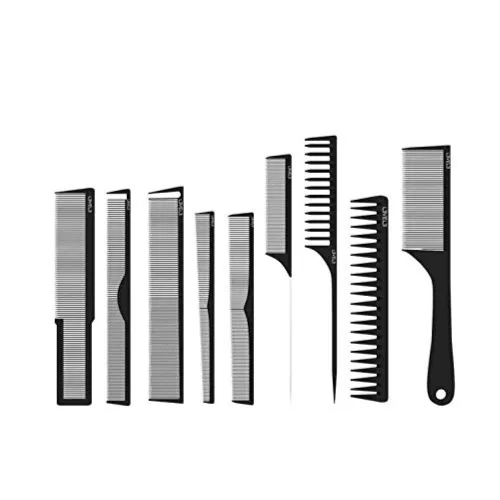 L3 Juego de peine de carbono - Calidad profesional de peluquería y peluquería - Barbería y peluquería