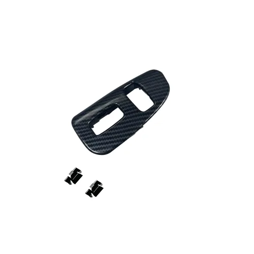 Miniatura 6 de 1 par de paneles de interruptor de ventana de fibra de carbono con clips compatibles con Chevy Camaro 1993-2002