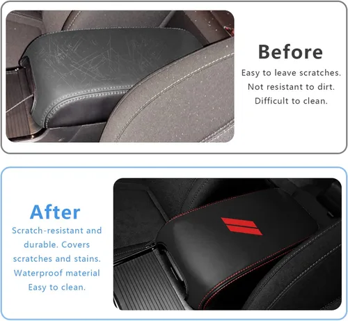 Miniatura 2 de Funda para reposabrazos de consola central adecuada para Dodge Charger 2011-2023, para Chrysler 300 2011-2022 de cuero antiarañazos, protector