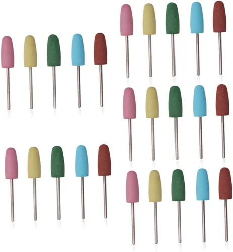 Miniatura 10 de 10 piezas de pulidor de uñas de salón de manicura suministros de arte de uñas brocas de goma brocas de lijado de uñas brocas de manicura brocas