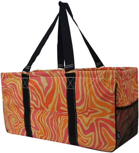 Miniatura 27 de NGIL Bolsa de comestibles reutilizable extra grande plegable de gran tamaño para comestibles, almacenamiento, picnic, playa, Flecha-negro