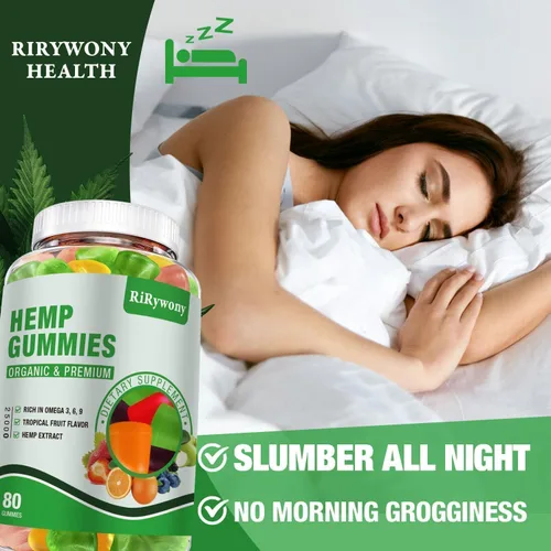 Miniatura 3 de 3 Packs Hemp Gummies for Sleep, Pain, Anxiety Relaxation and Peace, High Potency Edible Gummies Extra Strength Organic Hemp Oil Extract Vegan Bear