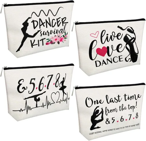 Tondiamo Bolsa de maquillaje de baile, regalos de graduación, bolsas de cosméticos de baile, bailarina, ballerina, ballet, kit de supervivencia,