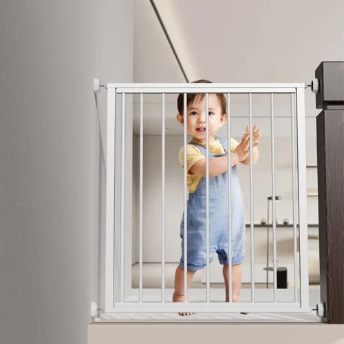 Miniatura 7 de ICERO Protector de pared para puerta de bebé, protege las paredes y puertas de las puertas de mascotas y perros, puertas montadas a presión que