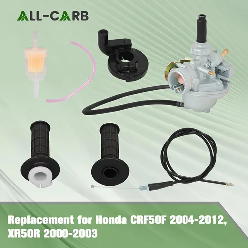 Miniatura 5 de Carburador y barra de agarre del manillar y cable del acelerador de repuesto para Honda CRF50F XR50R Z50 Z50A Z50R Carb