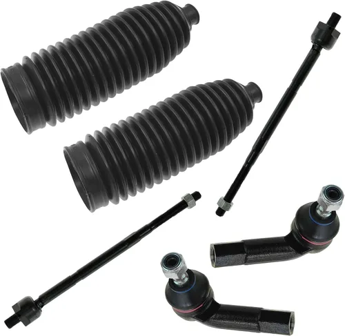 Miniatura 49 de TRQ Kit de dirección interior y exterior para lado del conductor y del pasajero delantero, con cremallera de dirección y fuelle de piñón compatible